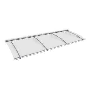 Pultbogenvordach "LT-Line" Acrylglas satiniert transparent/silbern 17 x 95 x 270 cm