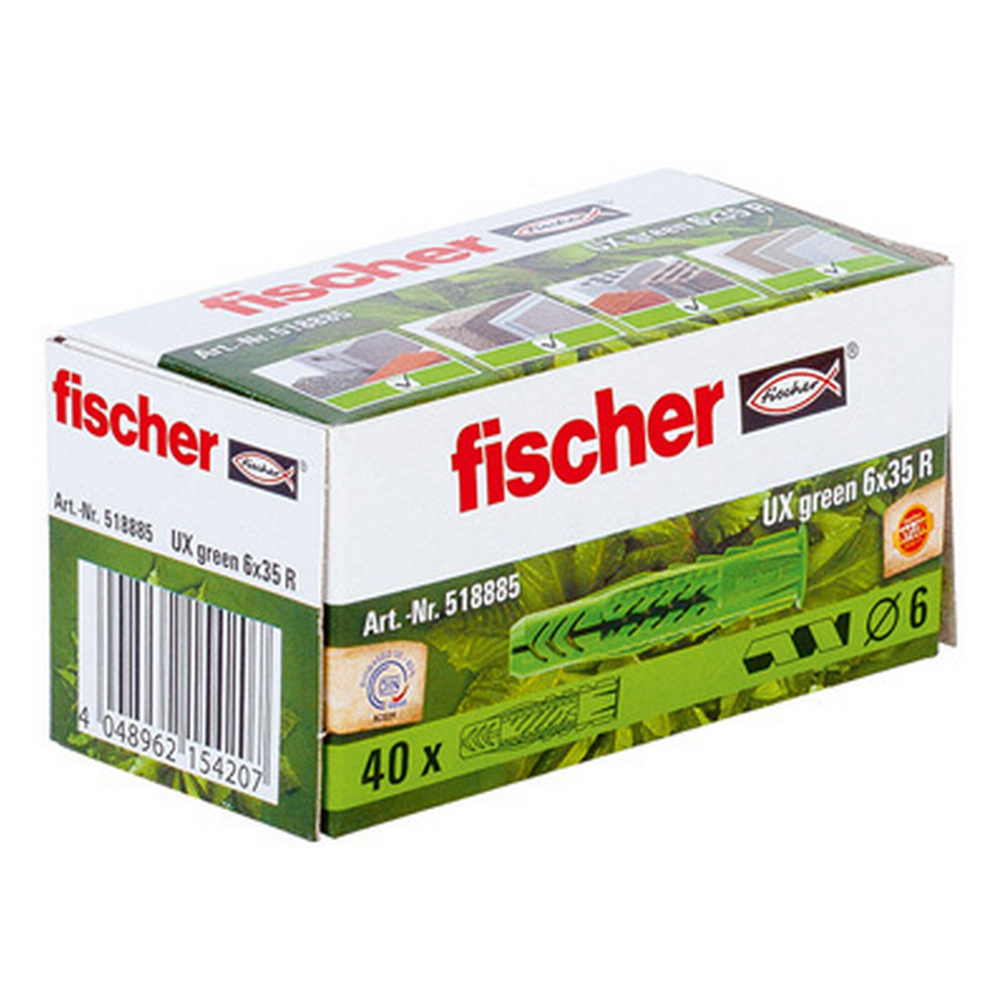 Grüne Fischer UX green 6x35 R Dübel im Karton