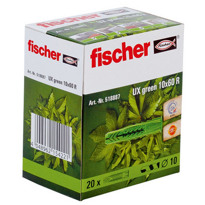 Fischer UX green 10x60 R Dübel Verpackung