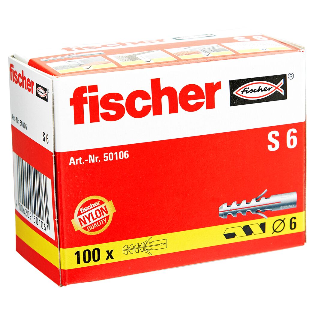 fischer Dübel S 6 100 Stück