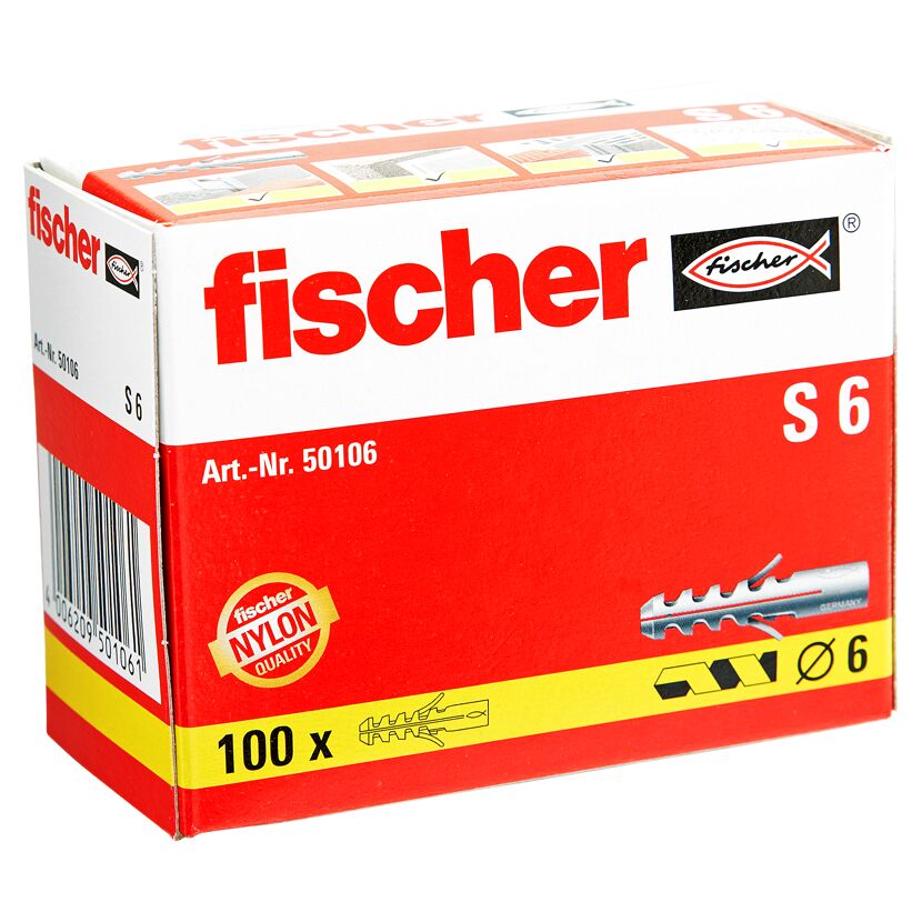 fischer Dübel S 6 100 Stück