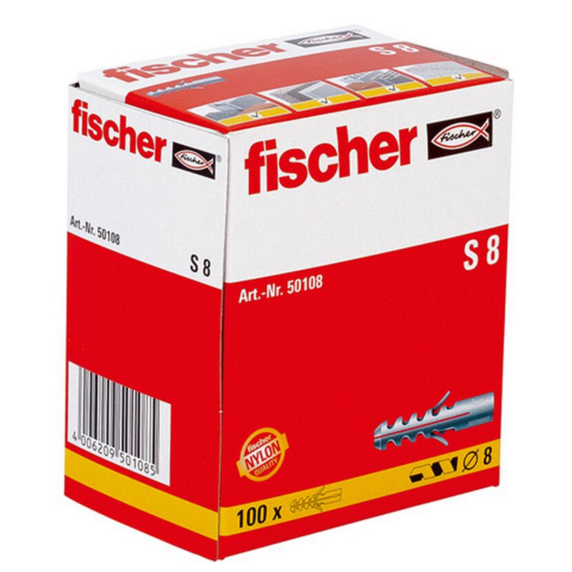 fischer Dübel S 8 100 Stück