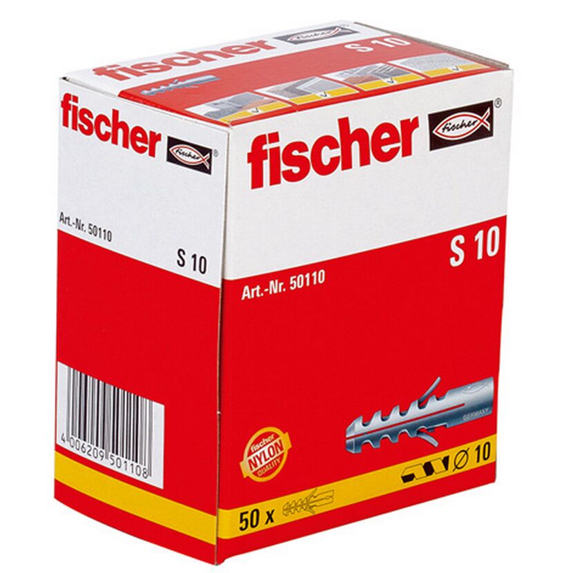fischer Dübel S 10 50 Stück