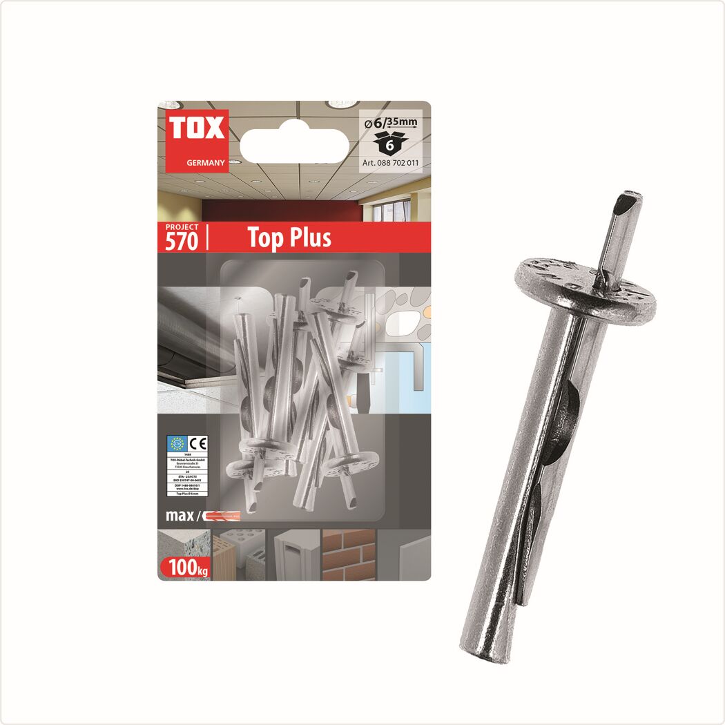 Deckennagel 'Top' Ø 0,6 x 3,5 cm 6 Stück