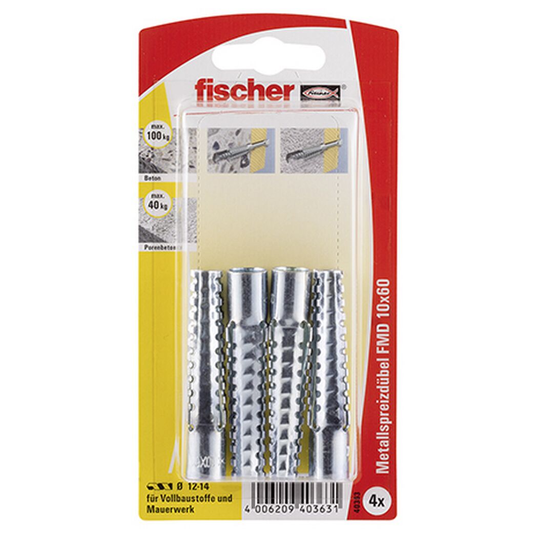 fischer Metallspreizdübel FMD 10 x 60 4 Stück