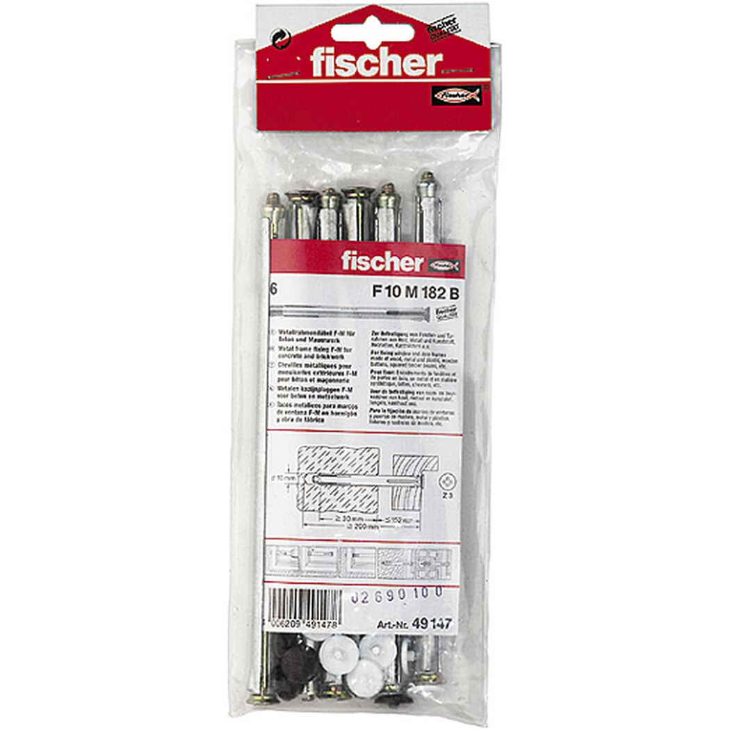 fischer Fensterrahmendübel F 10 M 182 B Beutel 6 Stück