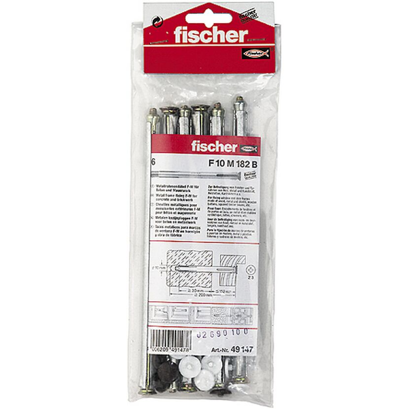 fischer Fensterrahmendübel F 10 M 182 B Beutel 6 Stück