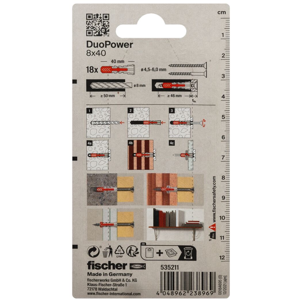 fischer DUOPOWER 8 x 40 18 Stück