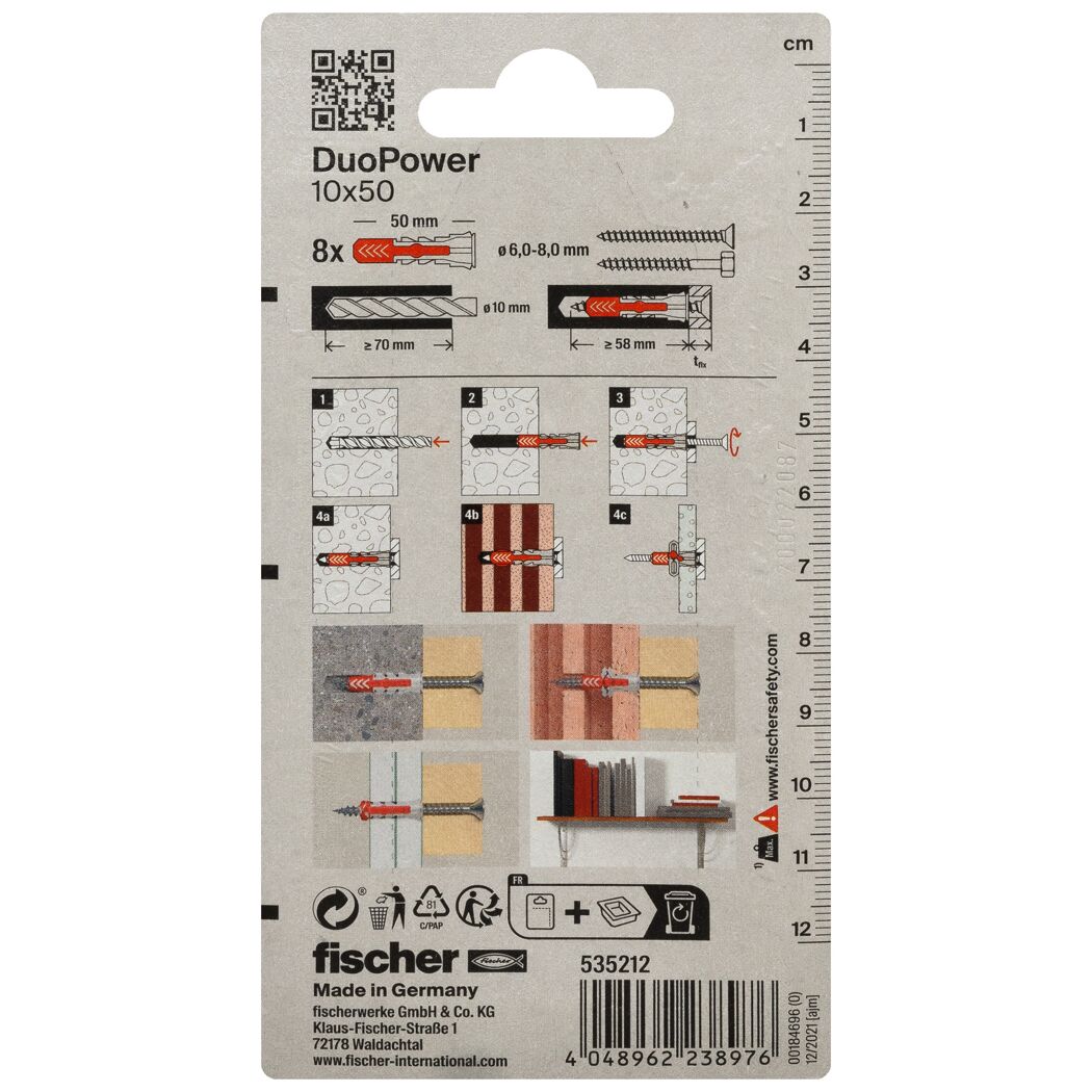 fischer DUOPOWER 10 x 50 8 Stück