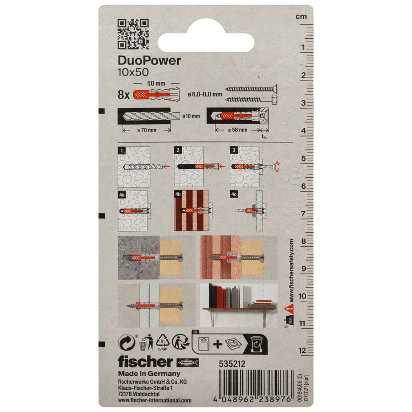 fischer DUOPOWER 10 x 50 8 Stück