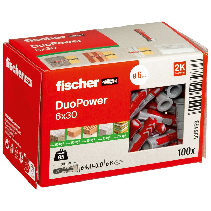 fischer DUOPOWER 6 x 30 LD 100 Stück