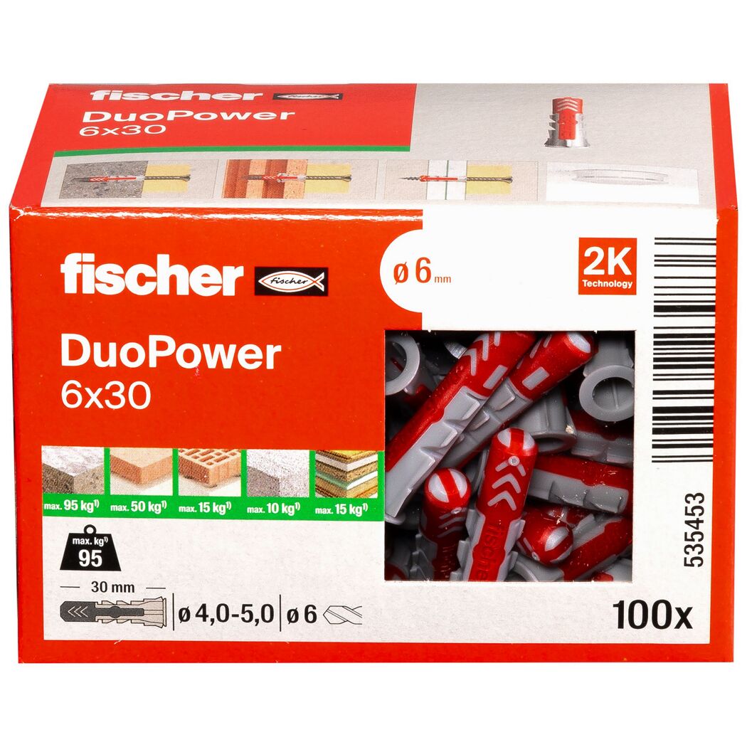 fischer DUOPOWER 6 x 30 LD 100 Stück