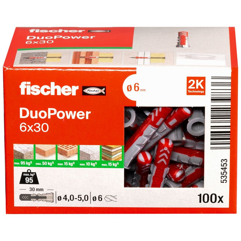 fischer DUOPOWER 6 x 30 LD 100 Stück