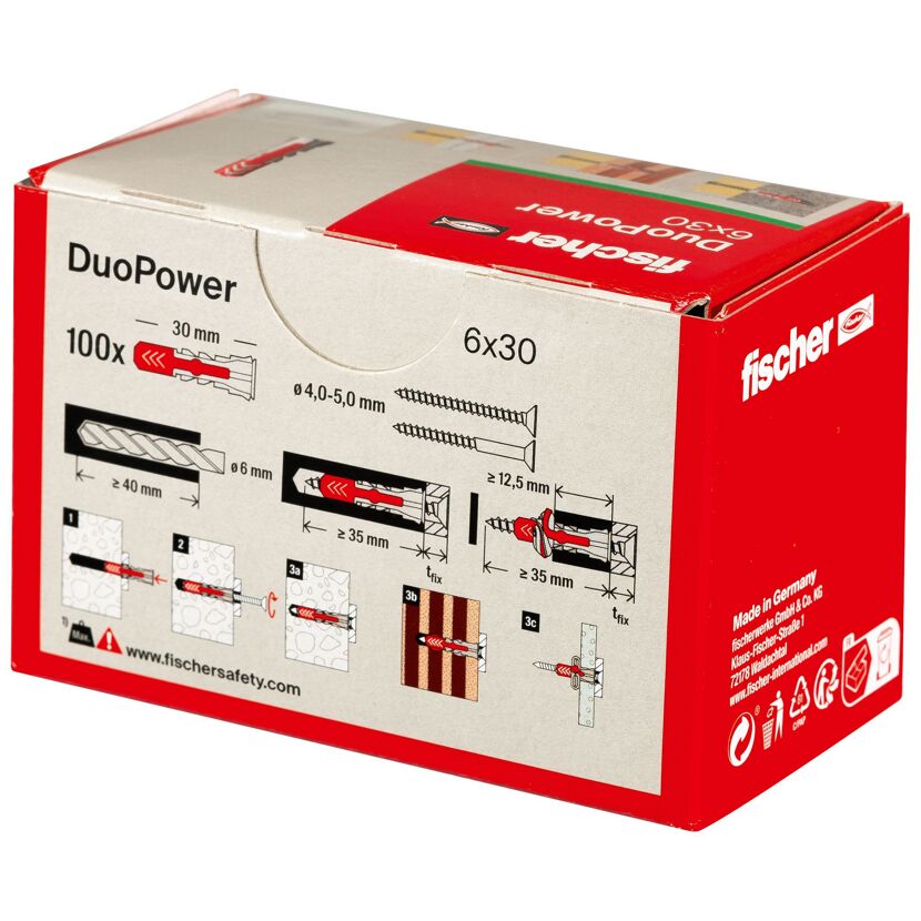 fischer DUOPOWER 6 x 30 LD 100 Stück