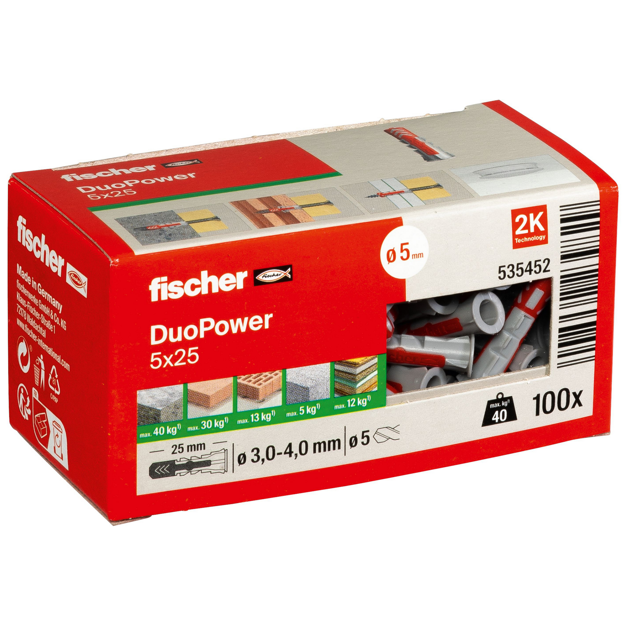 fischer DUOPOWER 5 x 25 LD 100 Stück + product picture