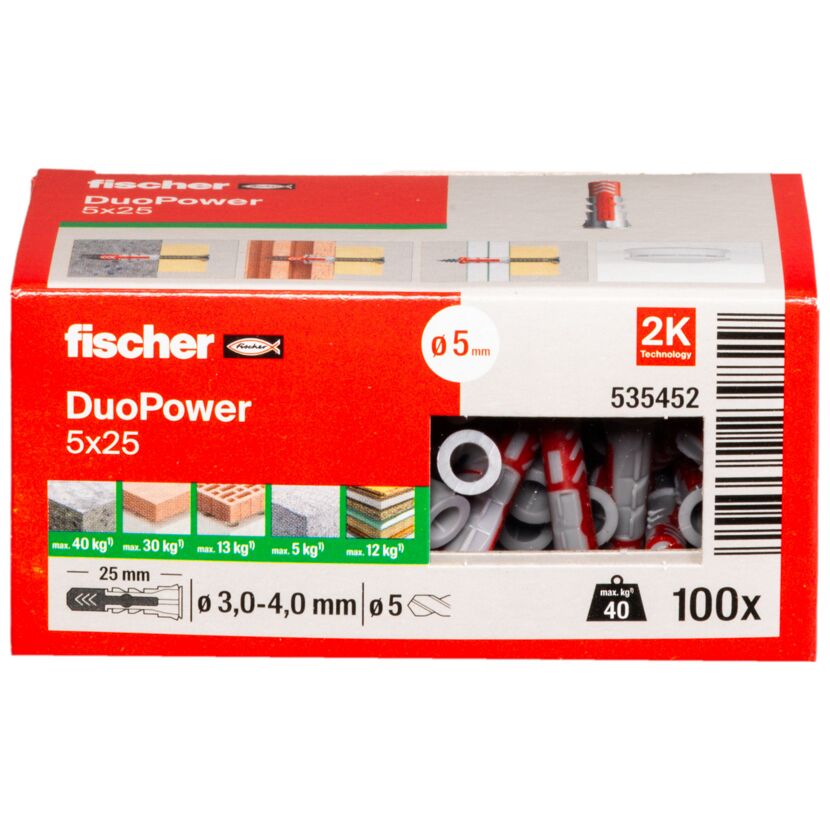 fischer DUOPOWER 5 x 25 LD 100 Stück