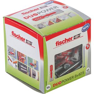 fischer DUOPOWER 8 x 40 S LD mit Schraube 50 Stück