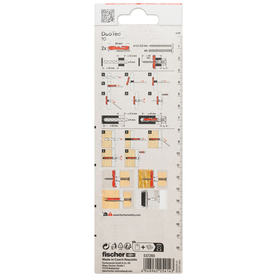 Nylon-Kippdübel 'Duotec' Ø 10 x 50 mm, 2 Stück