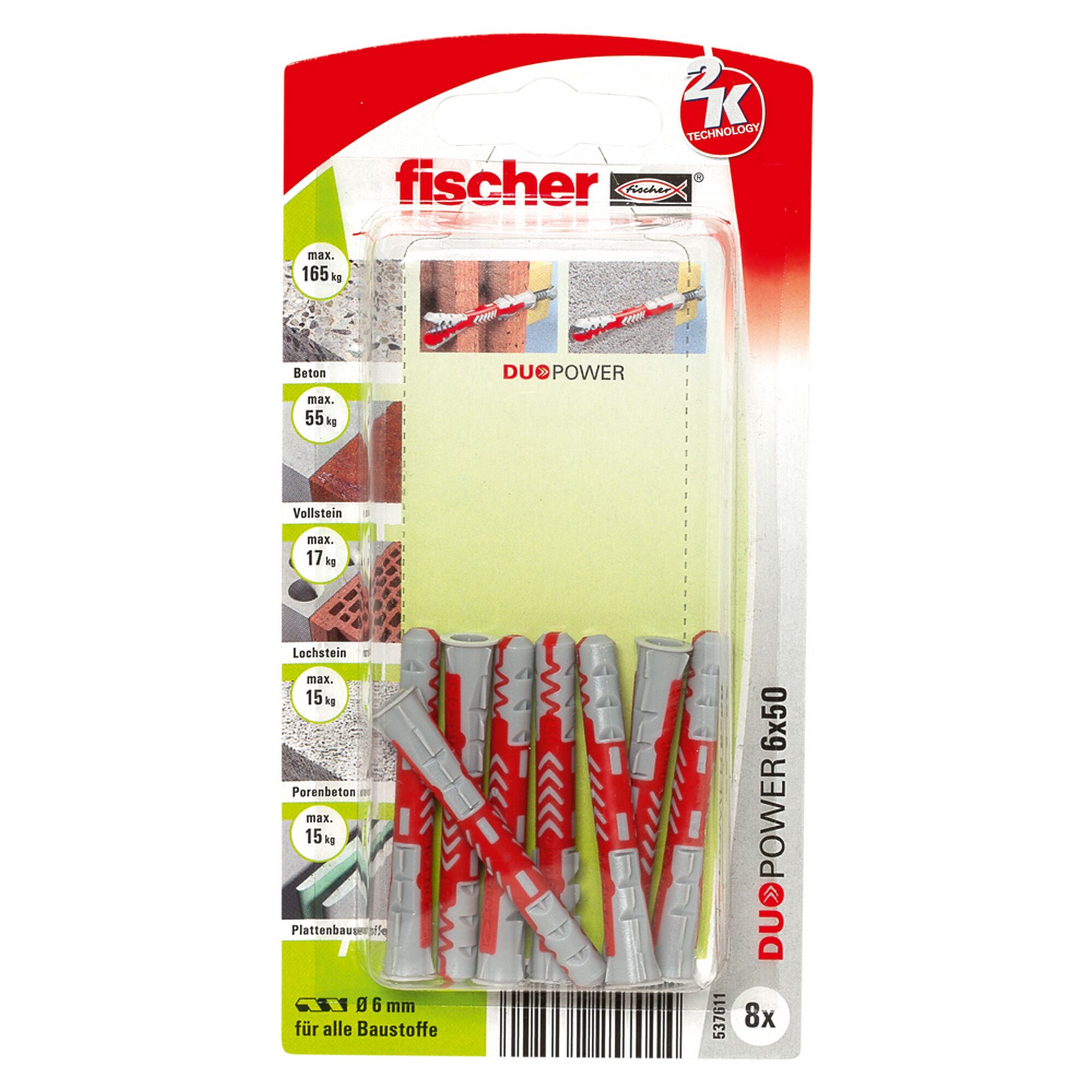 Fischer DUOPOWER 6x50 Dübel