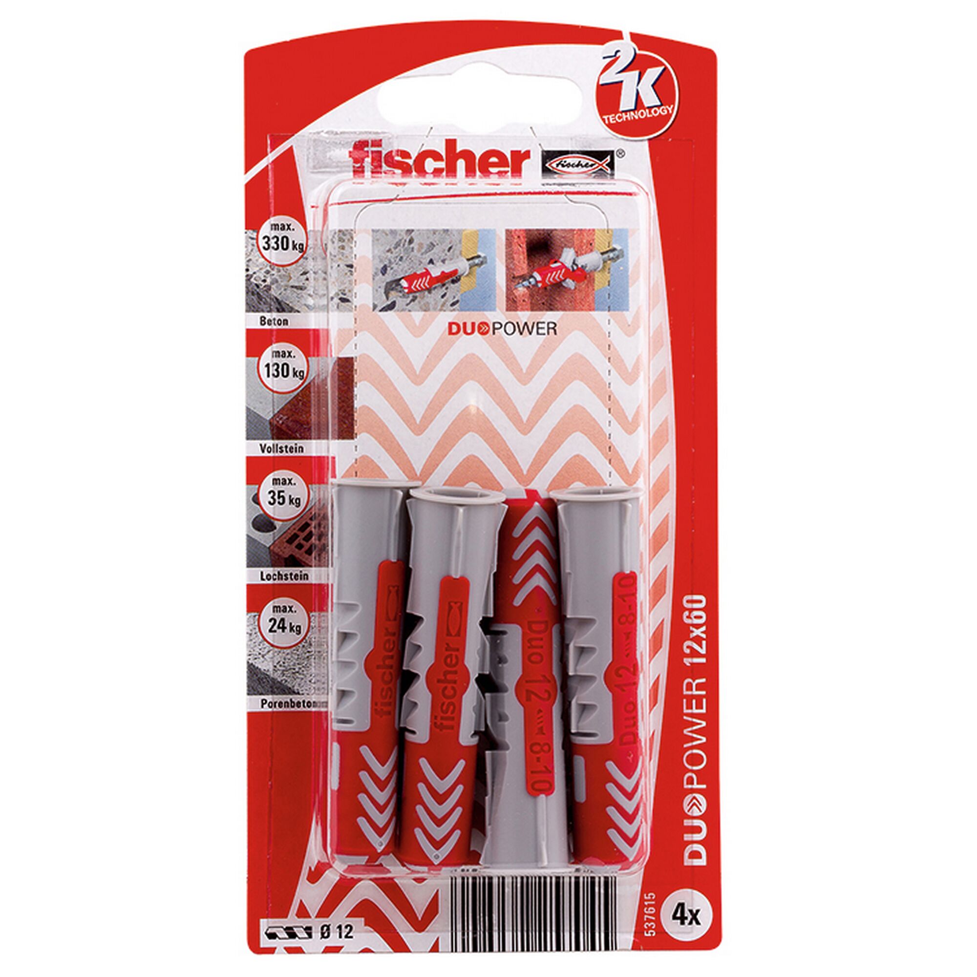 Fischer DUOPOWER 12x60mm, 4 Stück