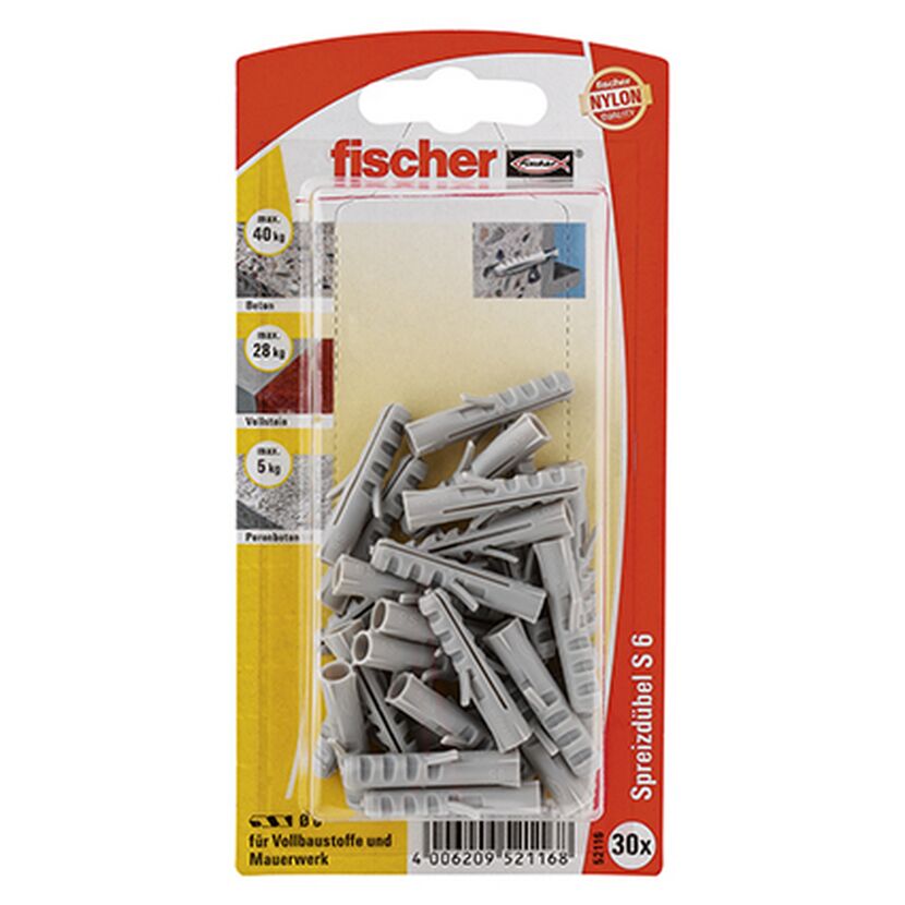 fischer Dübel S 6 30 Stück