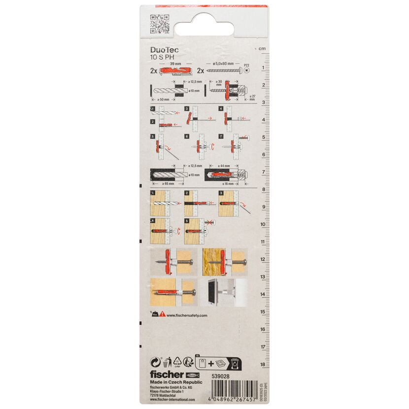 Fischer DUOTEC 10 S PH mit Anleitung und Lineal.