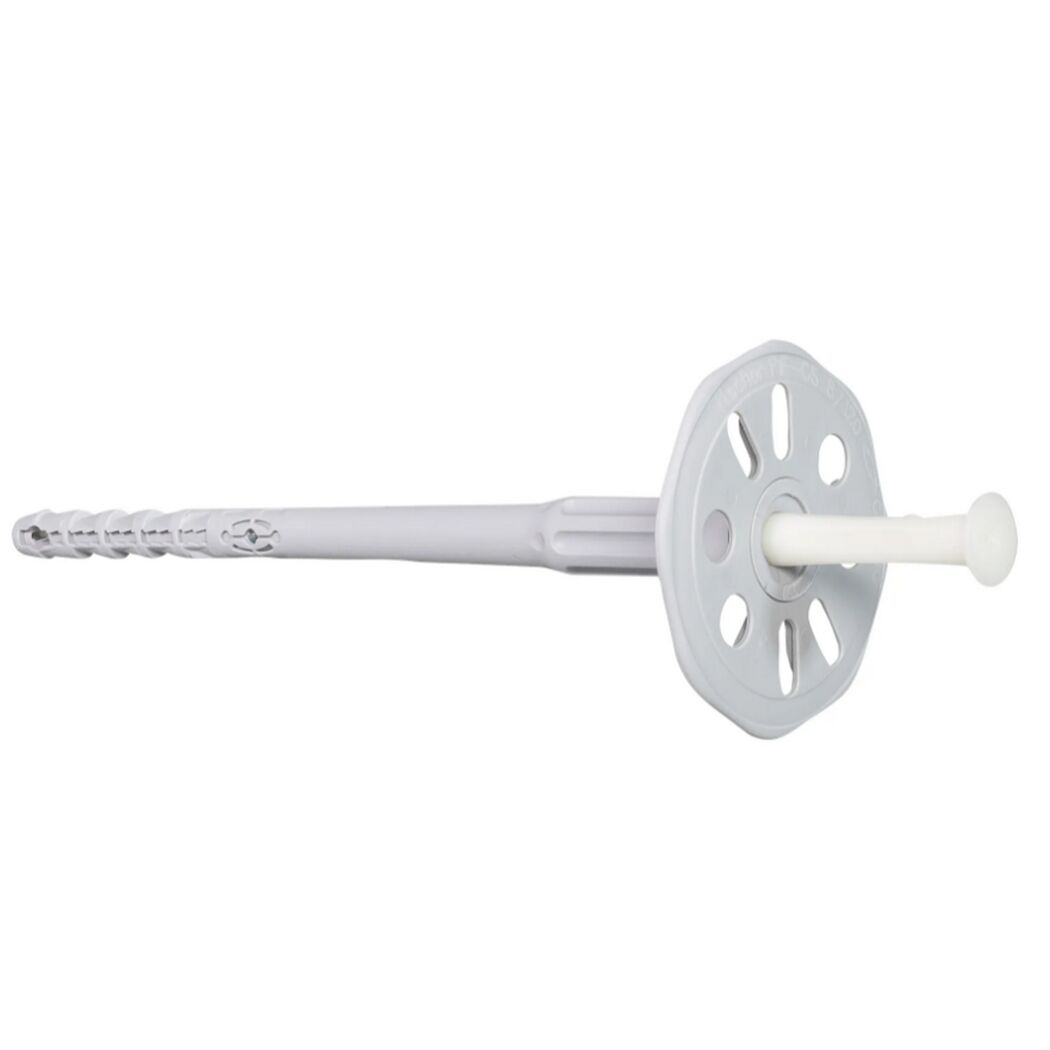 Grauer Putzdübel FIF-PN mit weißem Stift