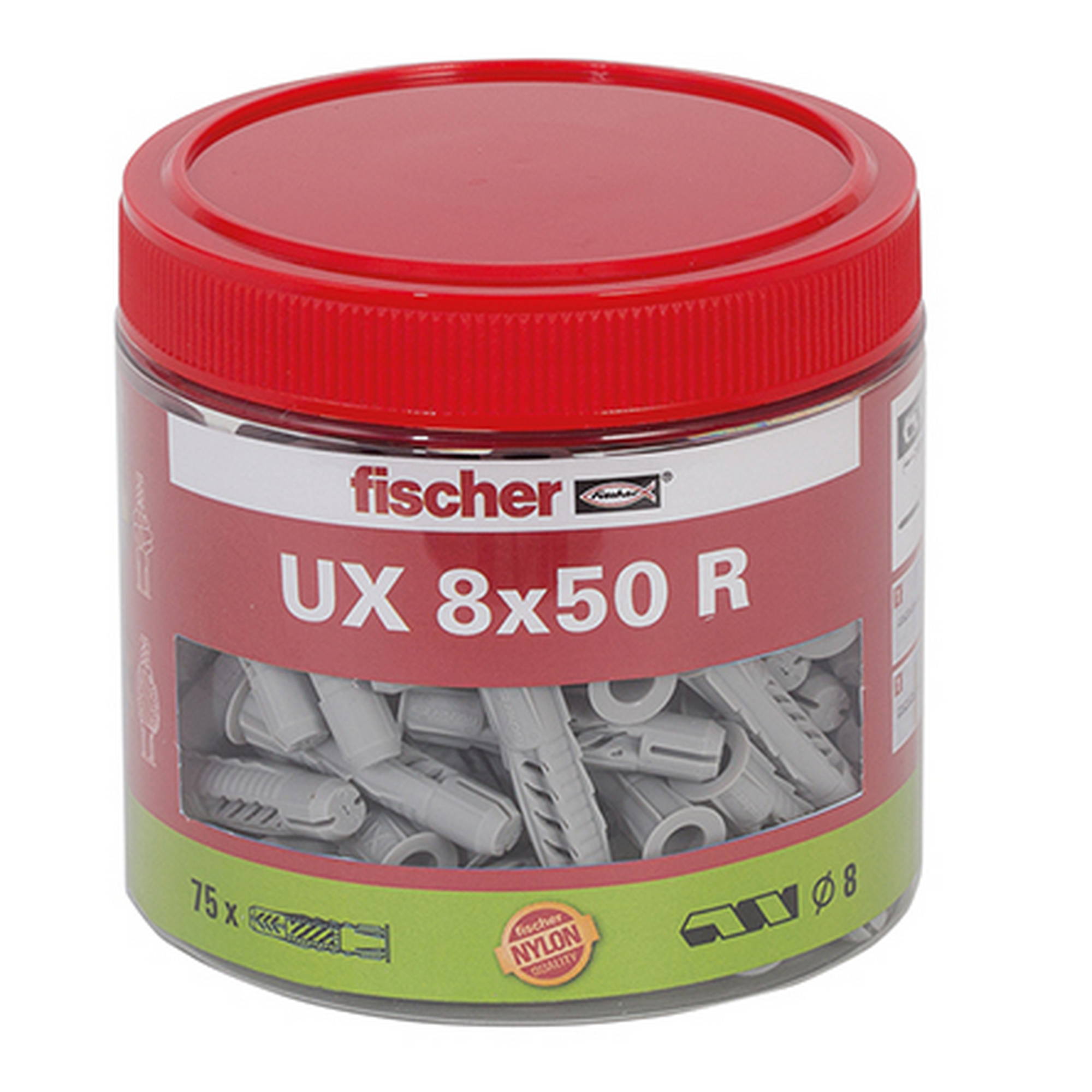 Runddose mit Universaldübeln 'UX' Ø 8 x 50 mm, 75 Stück + product picture