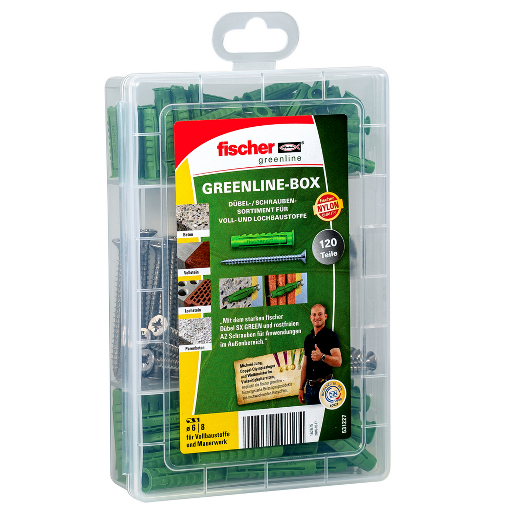 Greenline Spreizdübel- und Schrauben-Set 'Meister-Box' 120-teilig + product picture