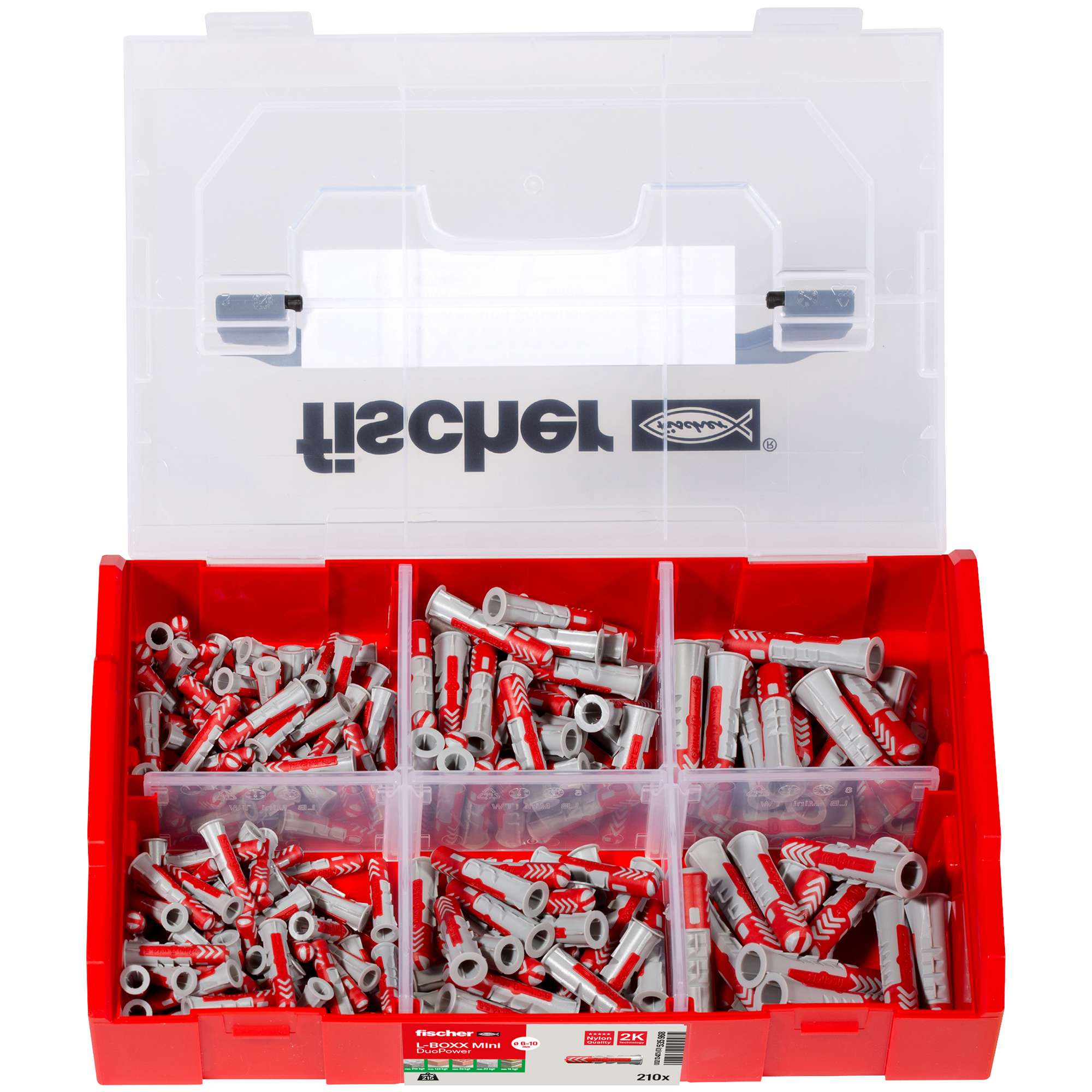 Dübel-Box 'FIXtainer - Duopower' 210-teilig