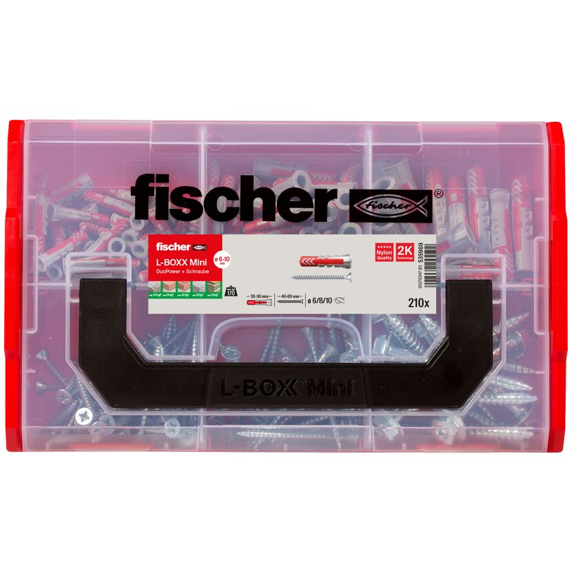 Dübel- und Schrauben-Box 'FIXtainer - Duopower' 210-teilig