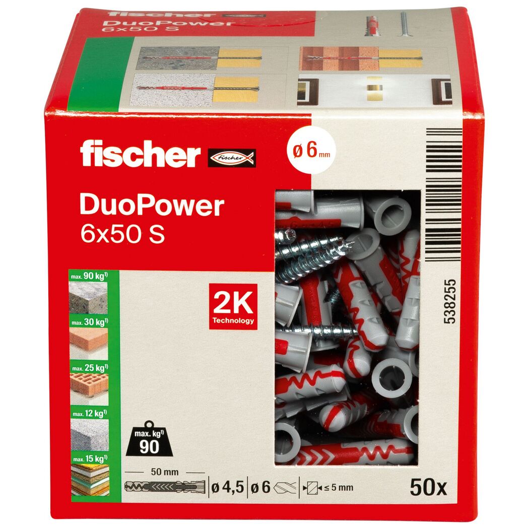 Fischer DuoPower 6x50 S Dübel