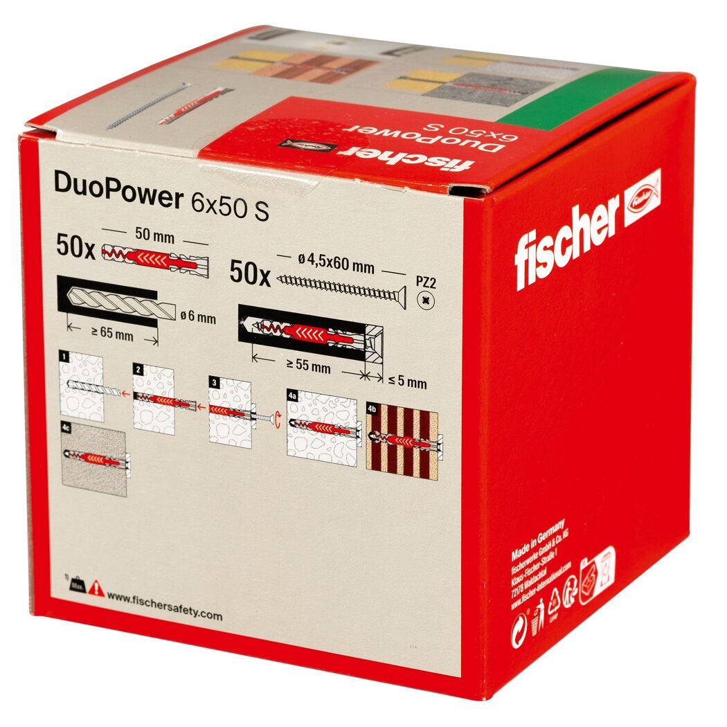 Fischer DuoPower 6x50 S Dübelpackung