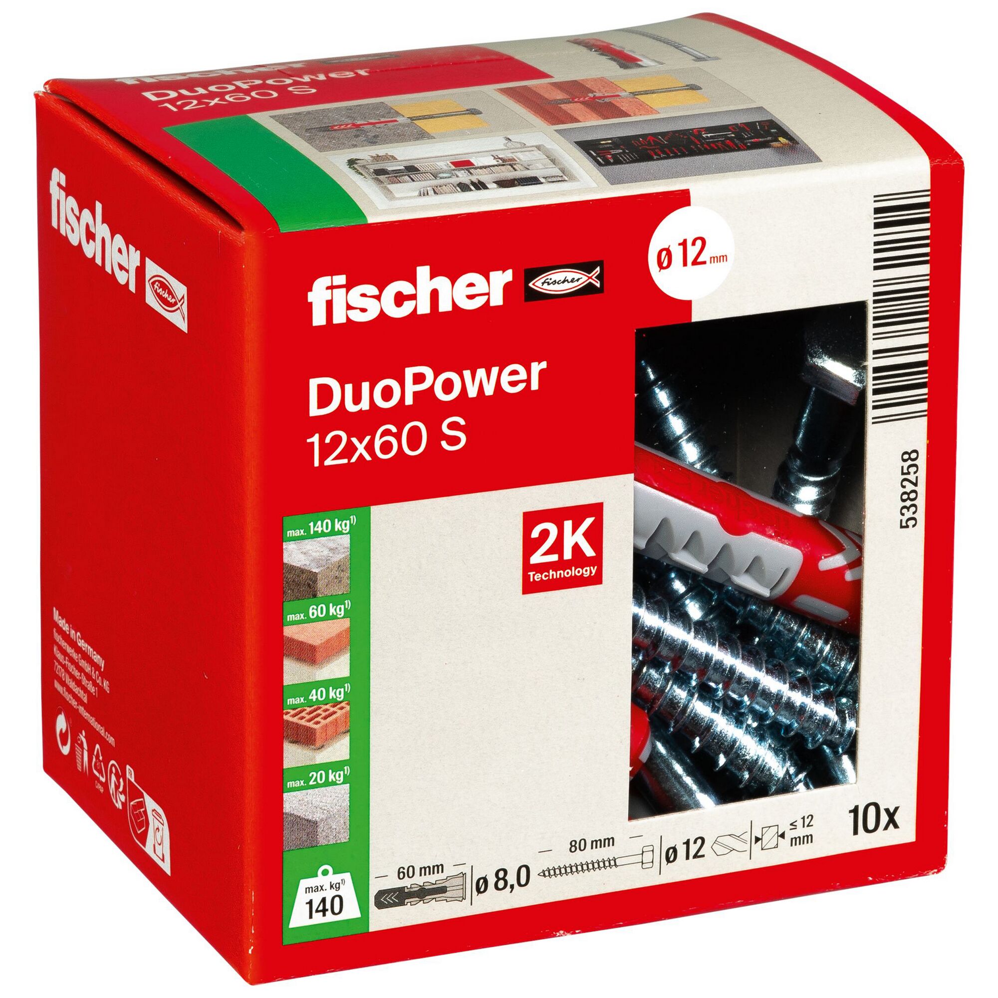 Fischer DuoPower 12x60 S Dübel