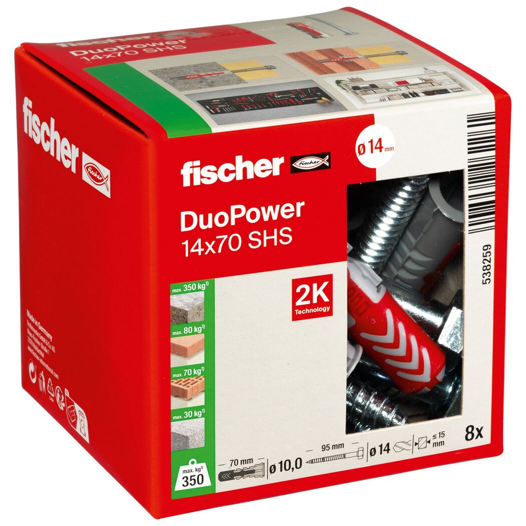 Fischer DuoPower 14x70 SHS Dübel