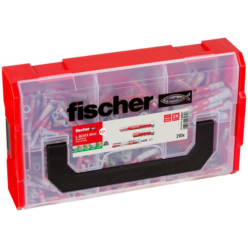 Dübel-Box 'FIXtainer - Duopower' kurz/lang, 210-teilig