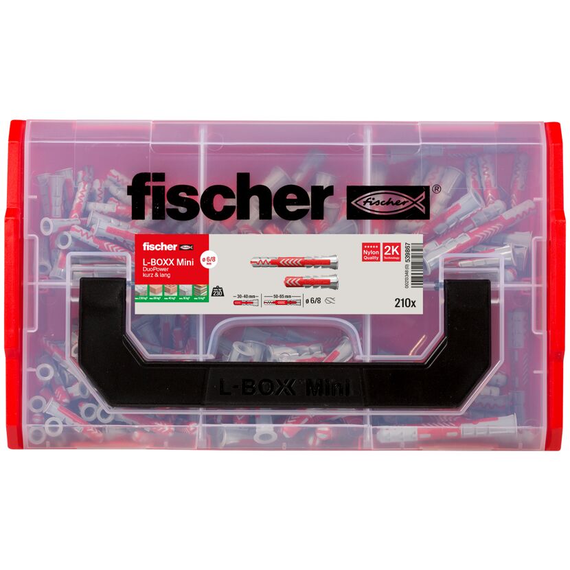 Dübel-Box 'FIXtainer - Duopower' kurz/lang, 210-teilig