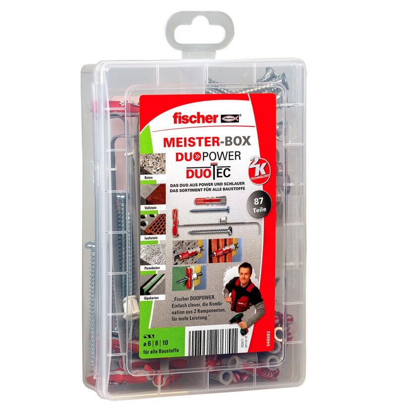 Dübel- und Schrauben-Set 'Meisterbox Duopower/Duotec' 87-teilig