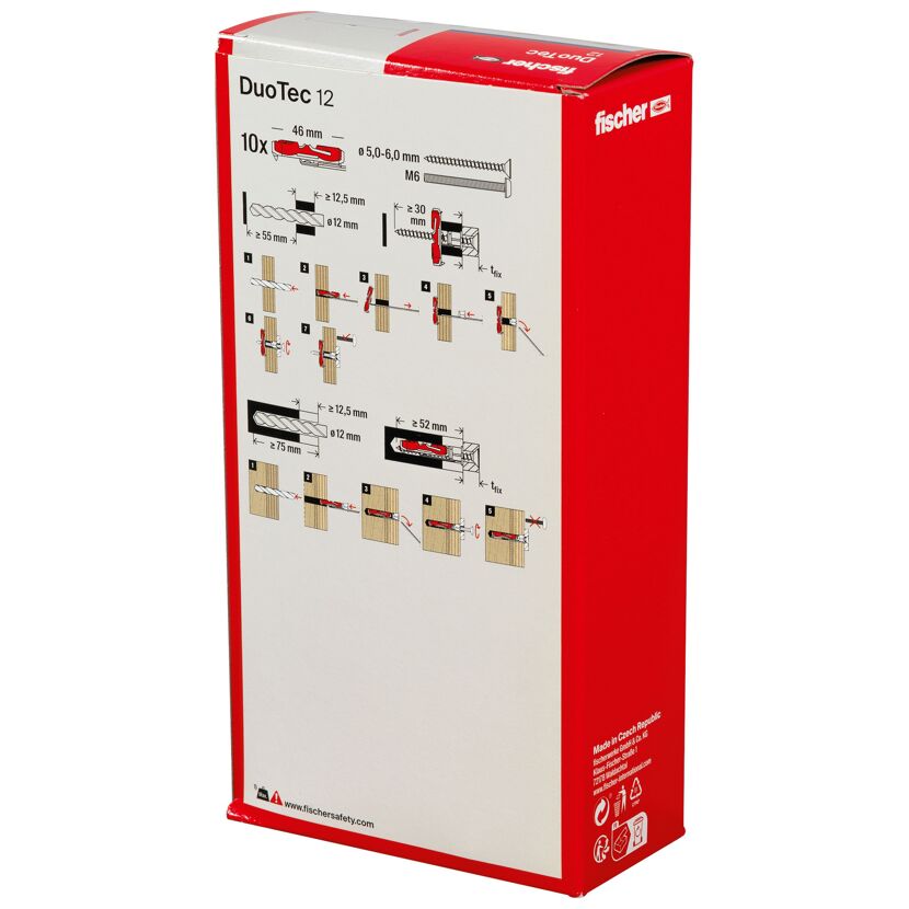 Fischer DuoTec 12 Verpackung mit Anleitung