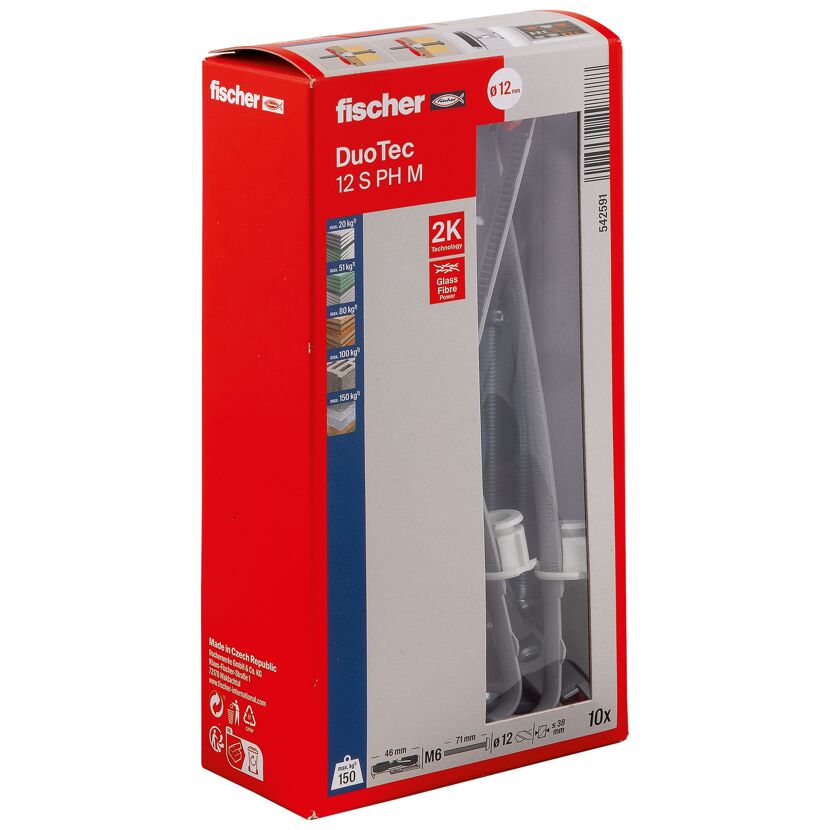 Montage-Set 'Duotec' Nylon-Kippdübel und Panheadschrauben, Ø 12 x 60 mm, 20-teilig