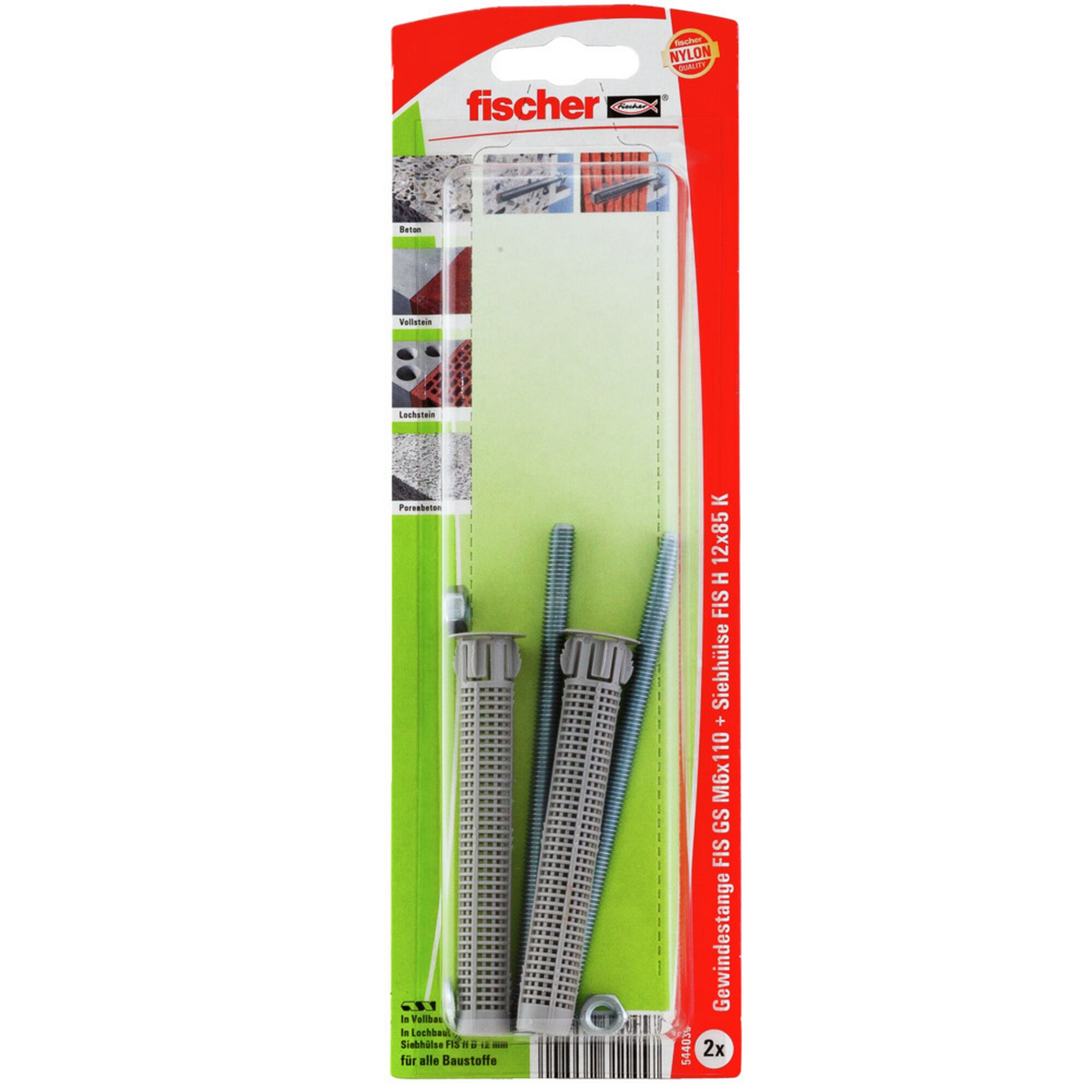 Fischer Dübel Set mit Schrauben und Siebhülsen