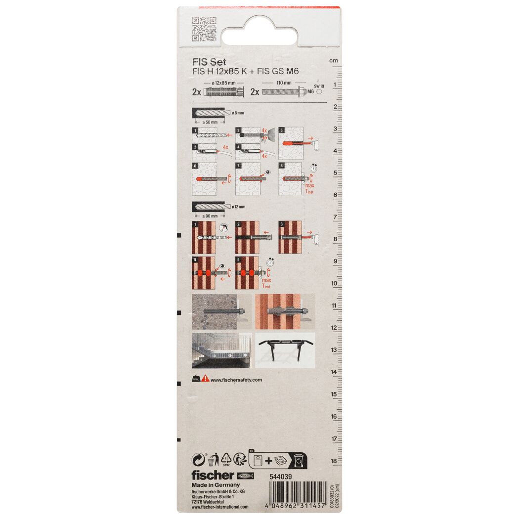 Fischer FIS Set H 12x85 K + FIS GS M6