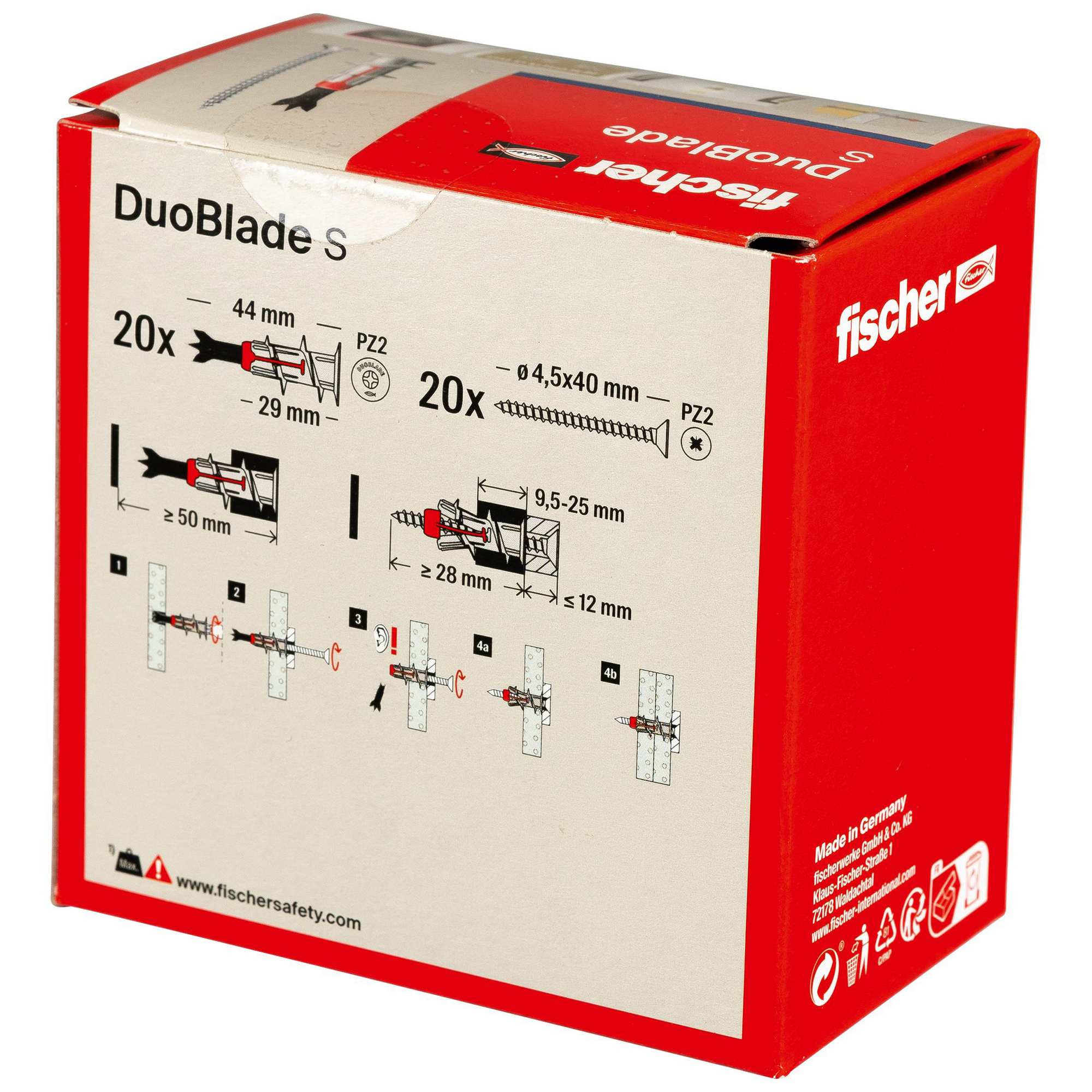 Gipskartonplattendübel und Spanplattenschrauben 'Duoblade S' 40-teilig + product picture