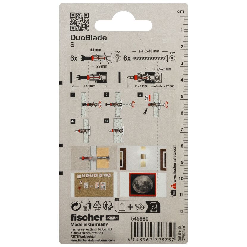 Fischer DuoBlade S Dübel Verpackung