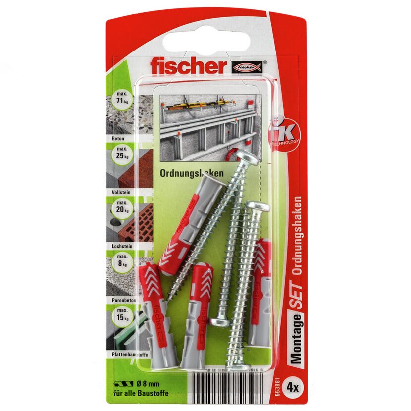 Fischer Montage SET Ordnungshaken