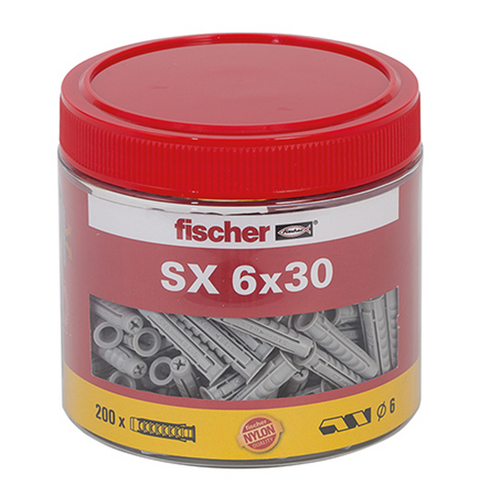 Fischer Dose mit Spreizdübeln ‚SX‘ Ø 6 x 30 mm 200 Stück
