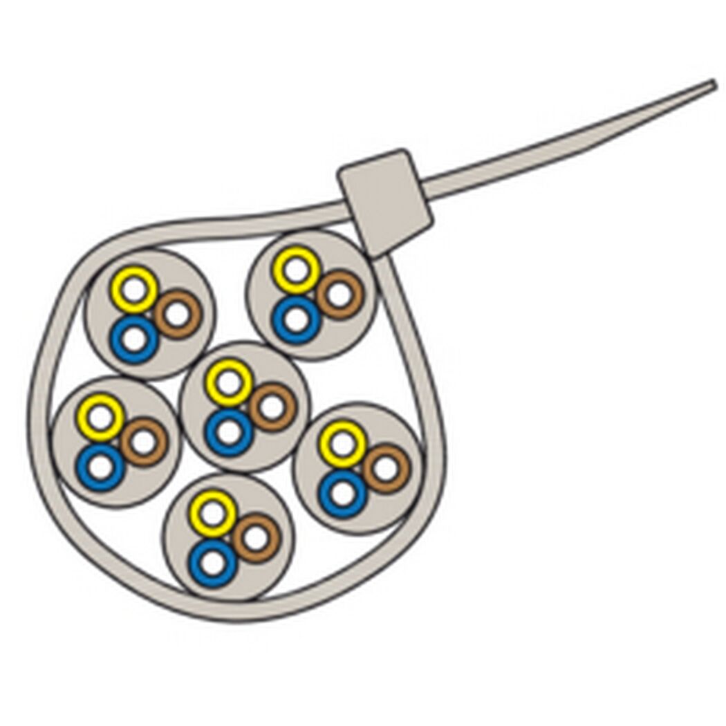 UBN-Kabel 7,6 x 550 mm, Querschnitt