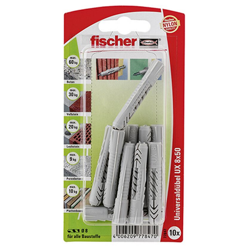 fischer Universaldübel UX 8 x 50 10 Stück