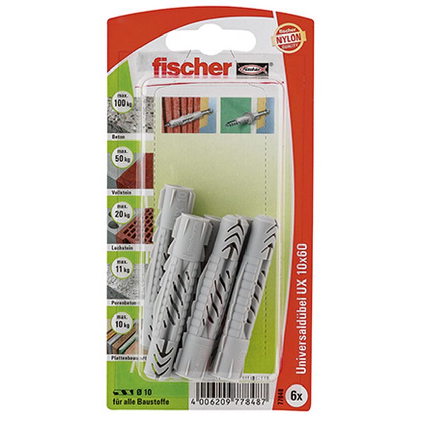 fischer Universaldübel UX 10 x 60 6 Stück