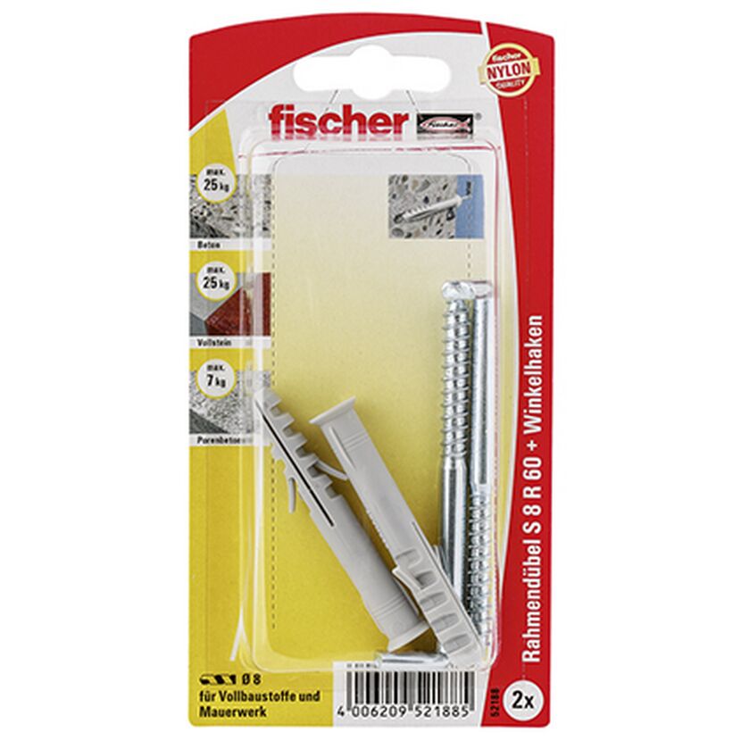 fischer Rahmendübel S 8 RW 2 Stück